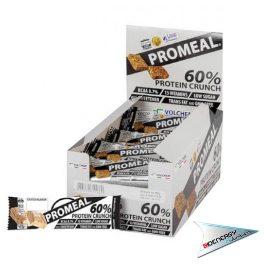 Volchem-PROMEAL ® PROTEIN CRUNCH 60% (Conf. 20 barrette proteiche da 40 gr)   Vaniglia  